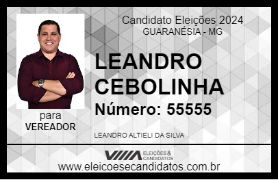 Candidato LEANDRO CEBOLINHA 2024 - GUARANÉSIA - Eleições