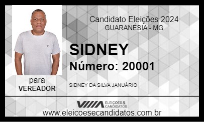 Candidato SIDNEY 2024 - GUARANÉSIA - Eleições