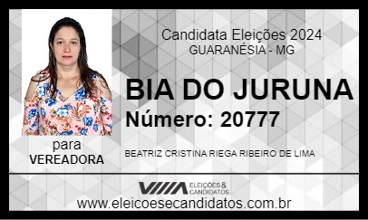 Candidato BIA DO JURUNA 2024 - GUARANÉSIA - Eleições