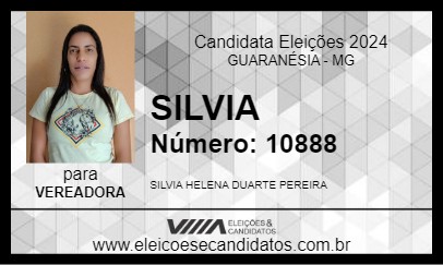 Candidato SILVIA 2024 - GUARANÉSIA - Eleições