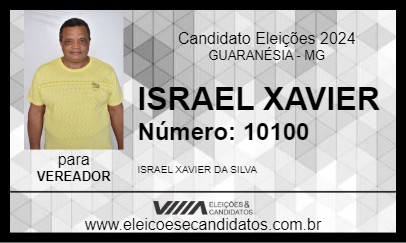 Candidato ISRAEL XAVIER 2024 - GUARANÉSIA - Eleições