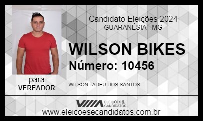 Candidato WILSON BIKES 2024 - GUARANÉSIA - Eleições