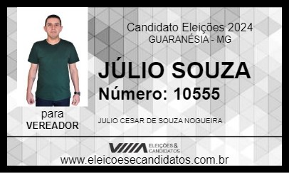 Candidato JÚLIO SOUZA 2024 - GUARANÉSIA - Eleições