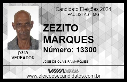 Candidato ZEZITO MARQUES 2024 - PAULISTAS - Eleições