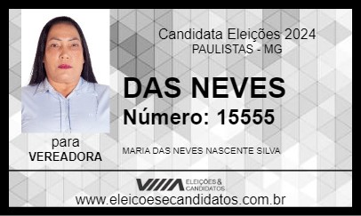 Candidato DAS NEVES 2024 - PAULISTAS - Eleições