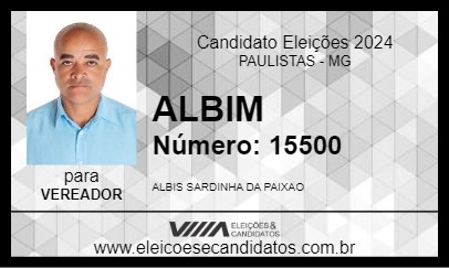 Candidato ALBIM 2024 - PAULISTAS - Eleições