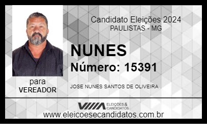 Candidato NUNES 2024 - PAULISTAS - Eleições