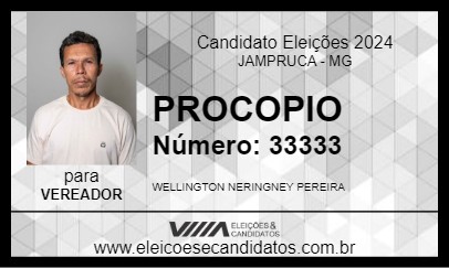 Candidato PROCOPIO 2024 - JAMPRUCA - Eleições