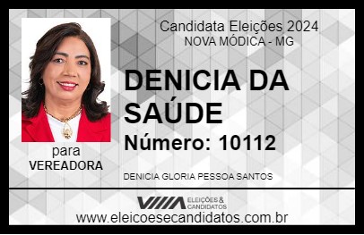 Candidato DENICIA DA SAÚDE 2024 - NOVA MÓDICA - Eleições