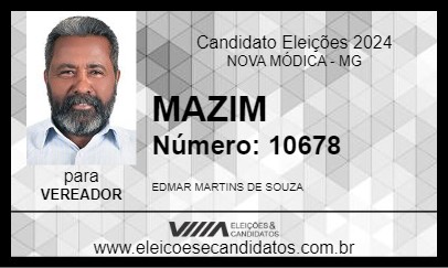 Candidato MAZIM 2024 - NOVA MÓDICA - Eleições