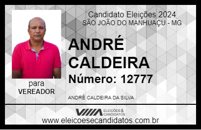 Candidato ANDRÉ CALDEIRA 2024 - SÃO JOÃO DO MANHUAÇU - Eleições