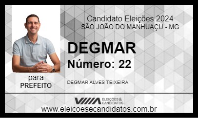 Candidato DEGMAR 2024 - SÃO JOÃO DO MANHUAÇU - Eleições