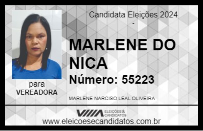 Candidato MARLENE DO NICA 2024 - SÃO JOÃO DO MANHUAÇU - Eleições