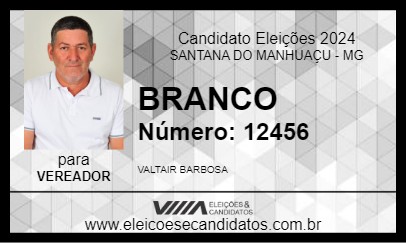 Candidato BRANCO 2024 - SANTANA DO MANHUAÇU - Eleições