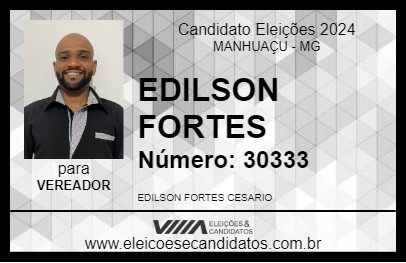 Candidato EDILSON FORTES 2024 - MANHUAÇU - Eleições