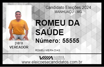 Candidato ROMEU DA SAÚDE 2024 - MANHUAÇU - Eleições