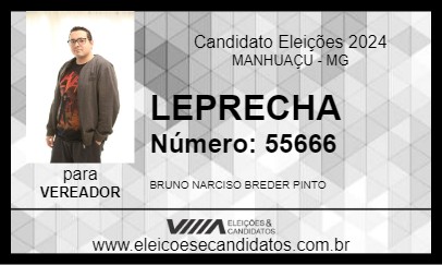 Candidato LEPRECHA 2024 - MANHUAÇU - Eleições