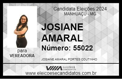 Candidato JOSIANE AMARAL 2024 - MANHUAÇU - Eleições