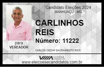 Candidato CARLINHOS REIS 2024 - MANHUAÇU - Eleições