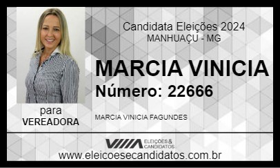 Candidato MARCIA VINICIA 2024 - MANHUAÇU - Eleições