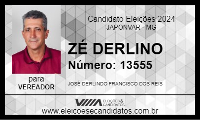 Candidato ZÉ DERLINO 2024 - JAPONVAR - Eleições