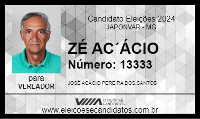 Candidato ZÉ ACÁCIO 2024 - JAPONVAR - Eleições