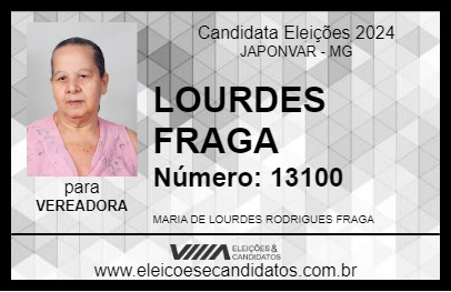 Candidato LOURDES FRAGA 2024 - JAPONVAR - Eleições