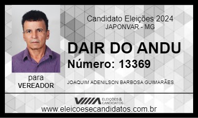 Candidato DAIR DO ANDU 2024 - JAPONVAR - Eleições