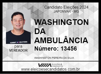 Candidato WASHINGTON DA AMBULÂNCIA 2024 - JAPONVAR - Eleições