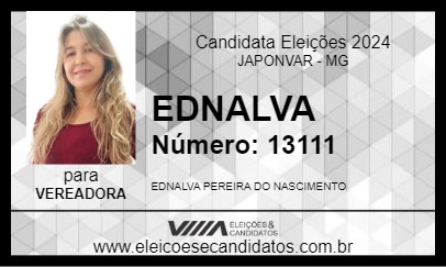 Candidato EDNALVA 2024 - JAPONVAR - Eleições