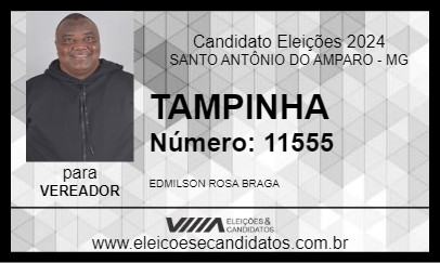 Candidato TAMPINHA 2024 - SANTO ANTÔNIO DO AMPARO - Eleições