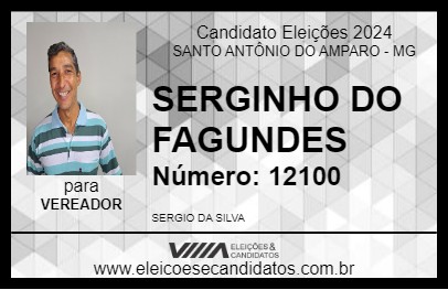 Candidato SERGINHO DO FAGUNDES 2024 - SANTO ANTÔNIO DO AMPARO - Eleições