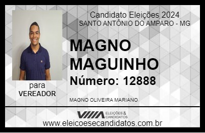 Candidato MAGNO MAGUINHO 2024 - SANTO ANTÔNIO DO AMPARO - Eleições