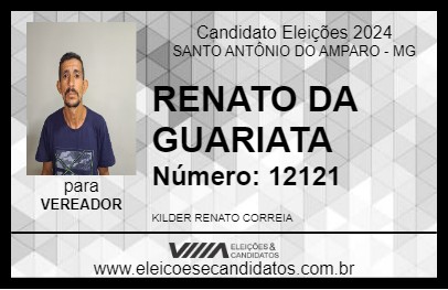 Candidato RENATO DA GUARIATA 2024 - SANTO ANTÔNIO DO AMPARO - Eleições