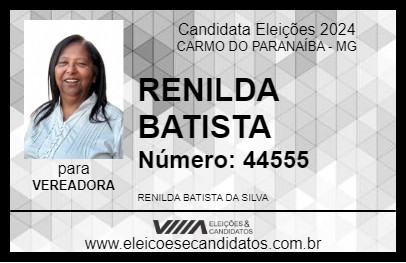 Candidato RENILDA BATISTA 2024 - CARMO DO PARANAÍBA - Eleições