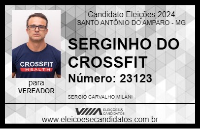 Candidato SERGINHO DO CROSSFIT 2024 - SANTO ANTÔNIO DO AMPARO - Eleições