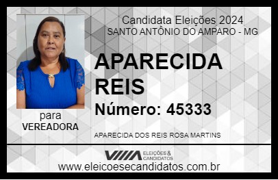 Candidato APARECIDA REIS 2024 - SANTO ANTÔNIO DO AMPARO - Eleições