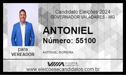 Candidato ANTONIEL 2024 - GOVERNADOR VALADARES - Eleições