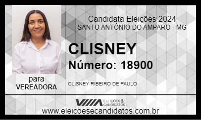 Candidato CLISNEY 2024 - SANTO ANTÔNIO DO AMPARO - Eleições