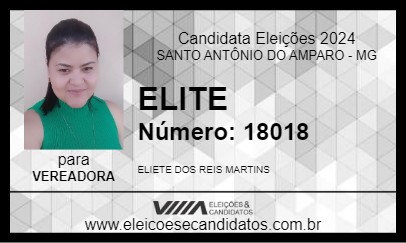 Candidato ELITE 2024 - SANTO ANTÔNIO DO AMPARO - Eleições