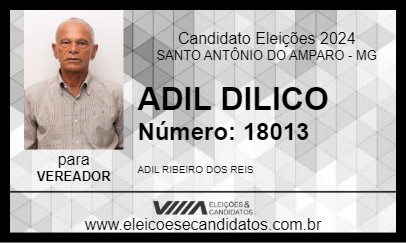 Candidato ADIL DILICO 2024 - SANTO ANTÔNIO DO AMPARO - Eleições