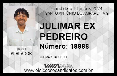 Candidato JULIMAR EX PEDREIRO 2024 - SANTO ANTÔNIO DO AMPARO - Eleições