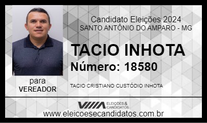 Candidato TACIO INHOTA 2024 - SANTO ANTÔNIO DO AMPARO - Eleições