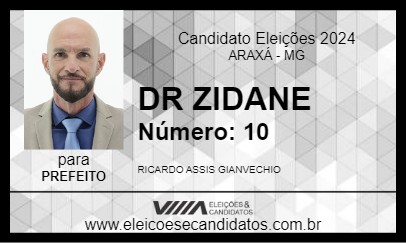 Candidato DR ZIDANE 2024 - ARAXÁ - Eleições