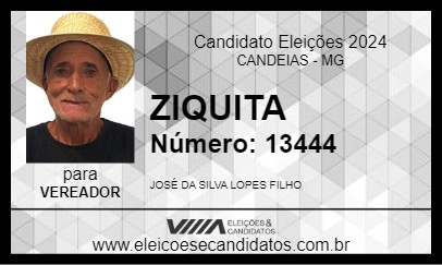 Candidato ZIQUITA 2024 - CANDEIAS - Eleições