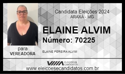 Candidato ELAINE ALVIM 2024 - ARAXÁ - Eleições