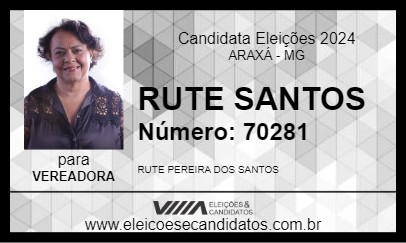 Candidato RUTE SANTOS 2024 - ARAXÁ - Eleições