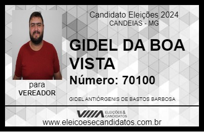 Candidato GIDEL DA BOA VISTA 2024 - CANDEIAS - Eleições