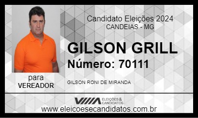 Candidato GILSON GRILL 2024 - CANDEIAS - Eleições