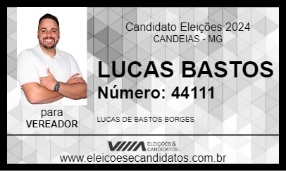 Candidato LUCAS BASTOS 2024 - CANDEIAS - Eleições